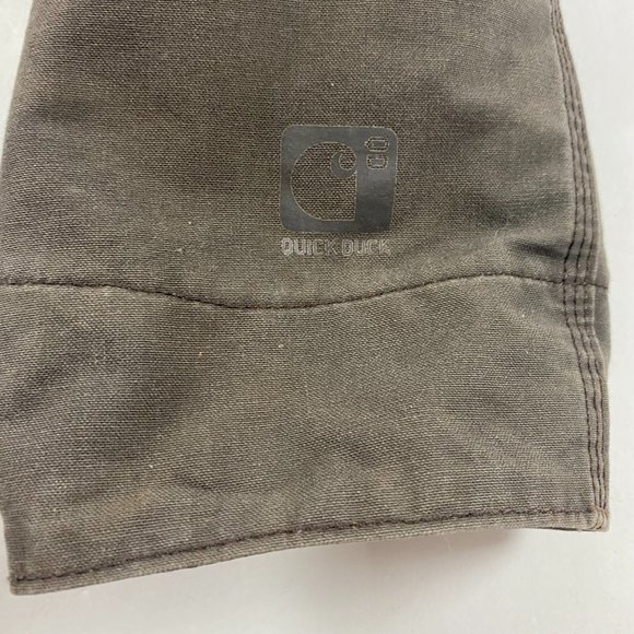 Carhartt Livingston Quick Duck Jacket 101441 Mens 2XL Brown Canvas Hooded Lined - Picture 6 of 16